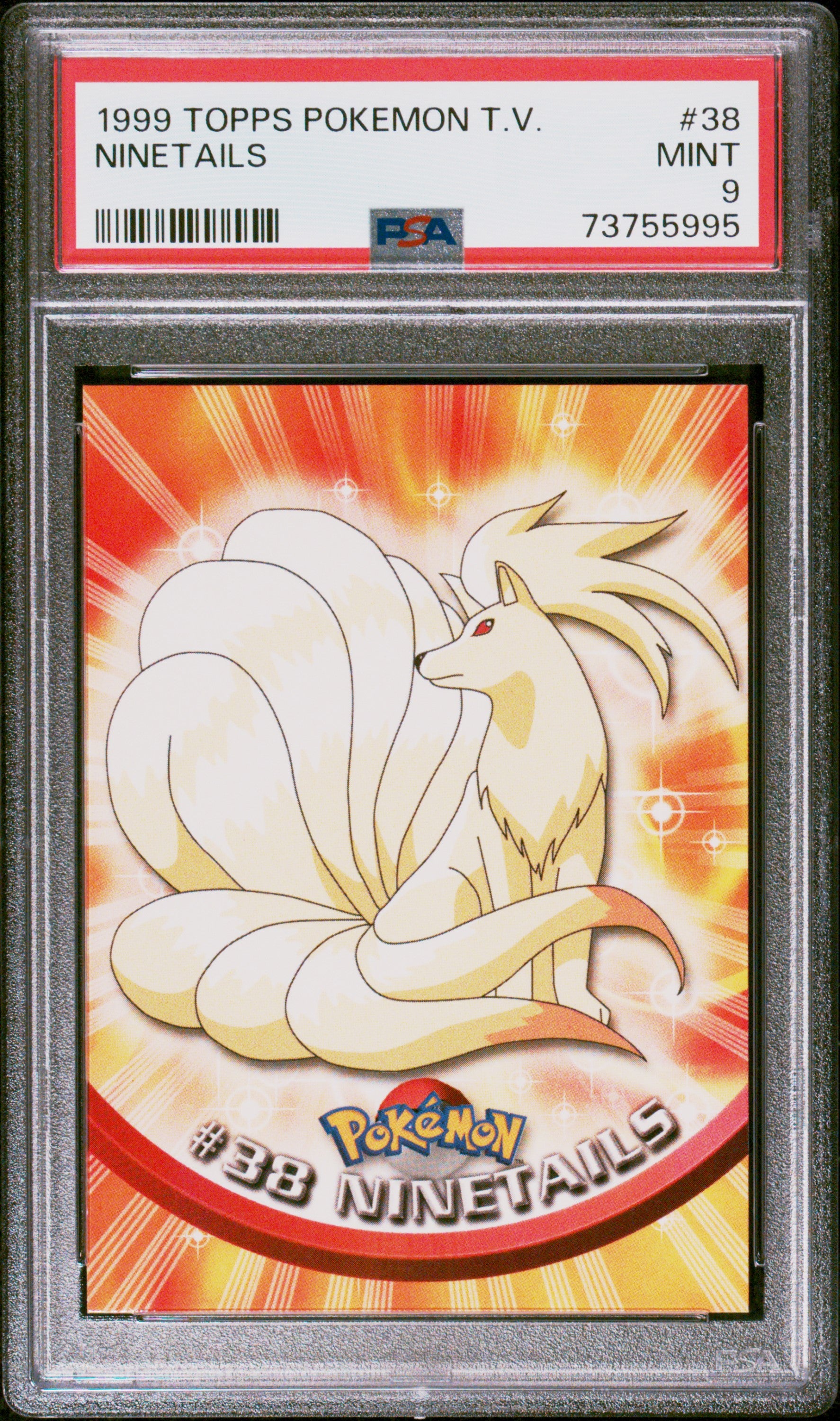 1999 Topps Pokemon Tv #38 Ninetails PSA 9
