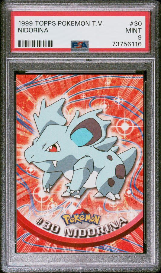 1999 Topps Pokemon Tv #30 Nidorina PSA 9