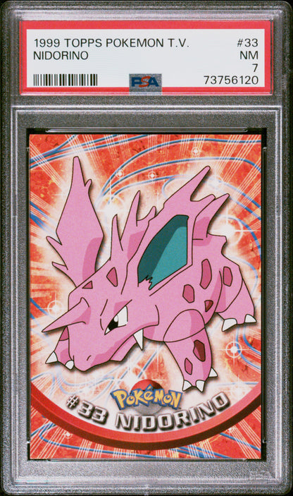 1999 Topps Pokemon Tv #33 Nidorino PSA 7