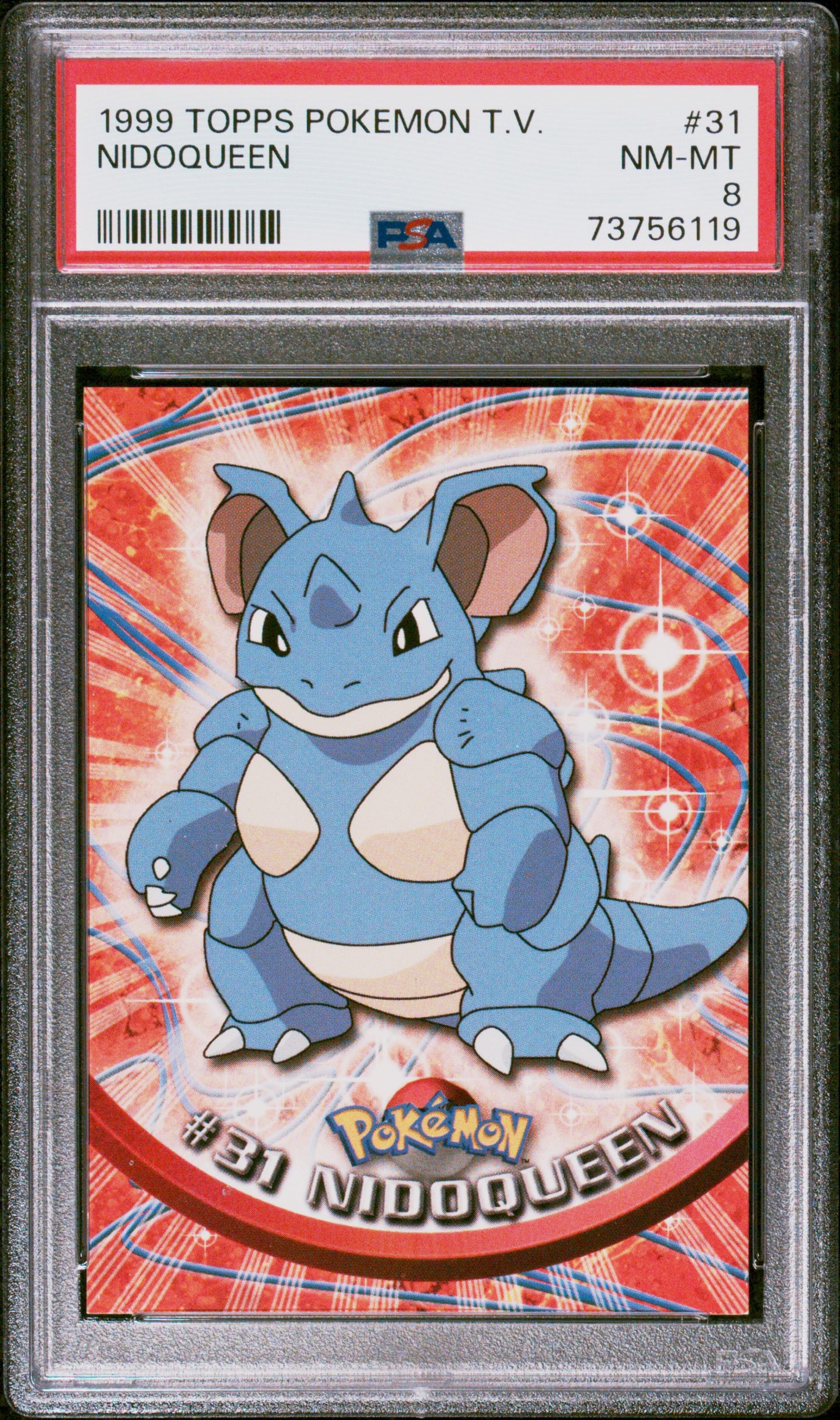 1999 Topps Pokemon Tv #31 Nidoqueen PSA 8
