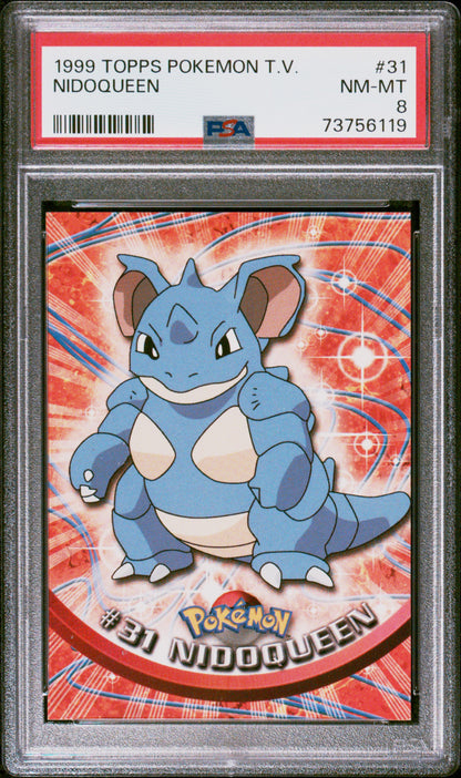 1999 Topps Pokemon Tv #31 Nidoqueen PSA 8