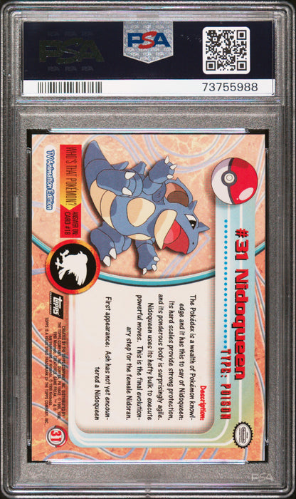1999 Topps Pokemon Tv #31 Nidoqueen PSA 9