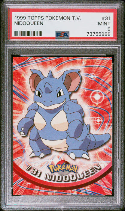 1999 Topps Pokemon Tv #31 Nidoqueen PSA 9