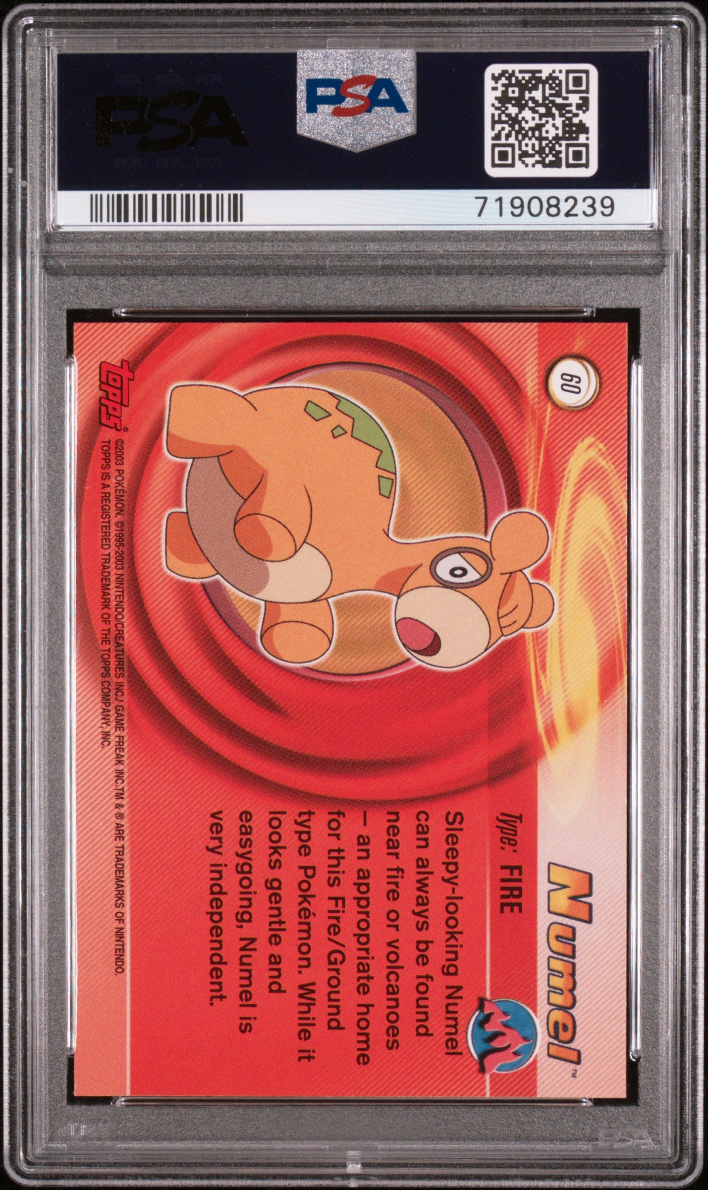 2003 Topps Pokemon Advanced #60 Numel Advanced PSA 10