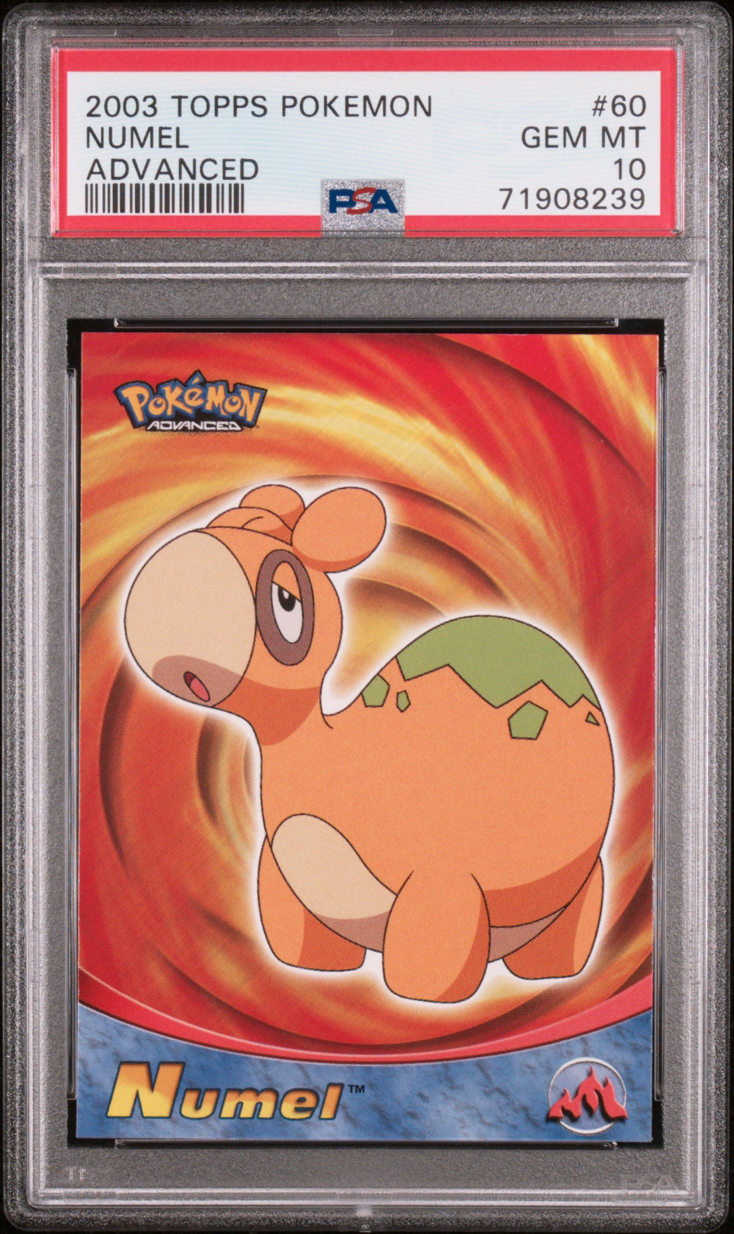 2003 Topps Pokemon Advanced #60 Numel Advanced PSA 10