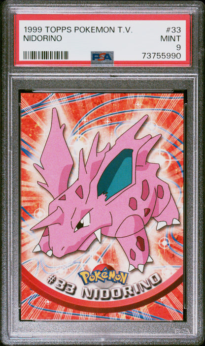 1999 Topps Pokemon Tv #33 Nidorino PSA 9