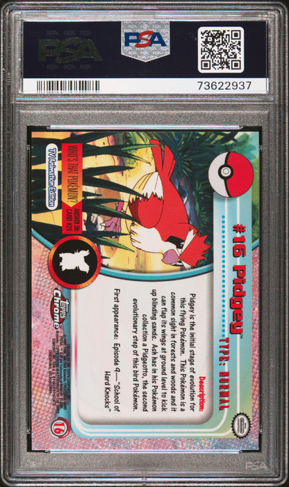 2000 Topps Chrome Pokemon T.V. #16 Pidgey Pokemon T.V. PSA 5