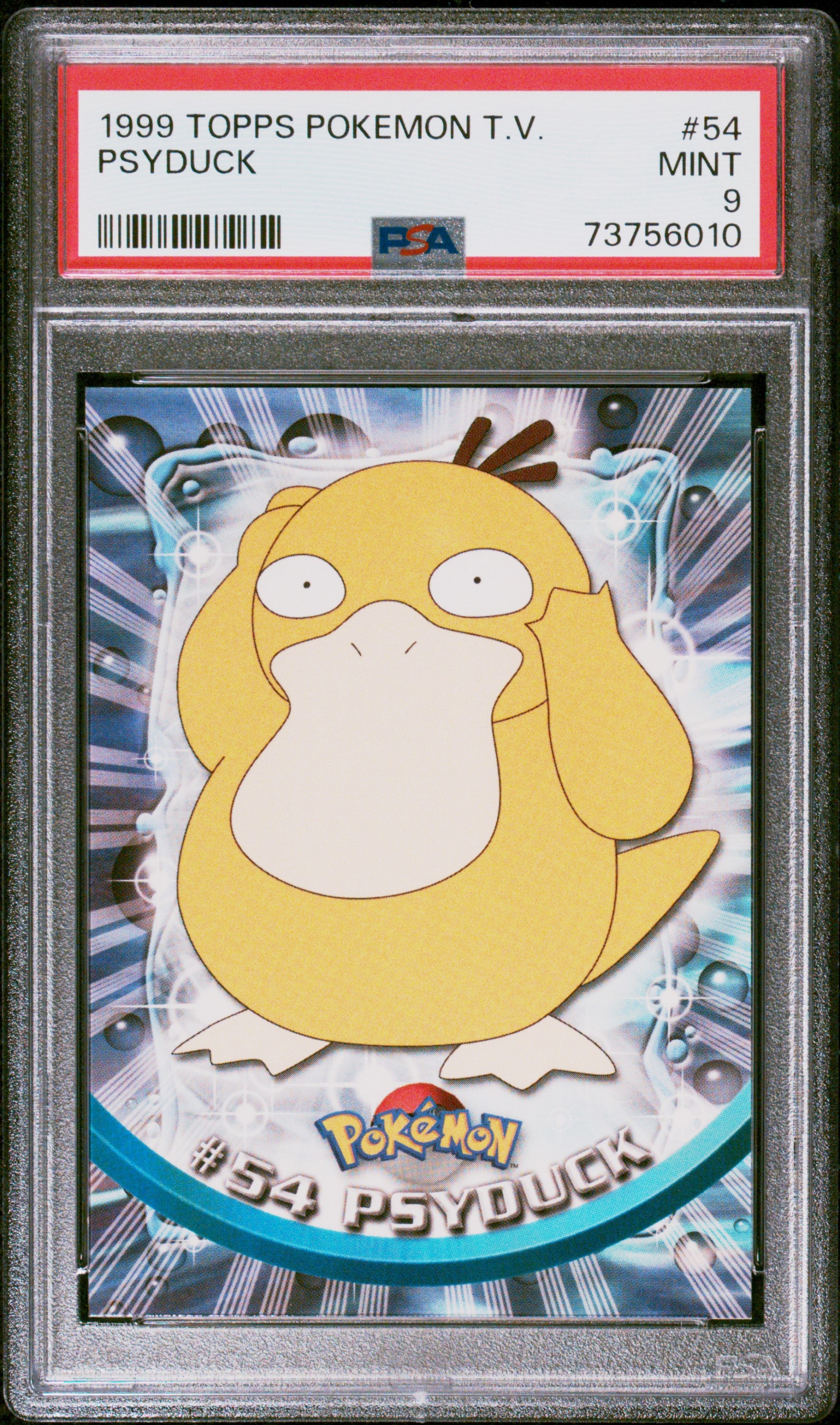 1999 Topps Pokemon Tv #54 Psyduck PSA 9