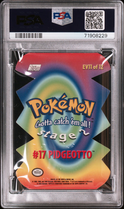 2000 Topps Pokemon Tv Animation Die-Cut Embossed #EV11 Pidgeotto PSA 6