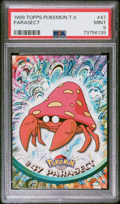 1999 Topps Pokemon Tv #47 Parasect PSA 9