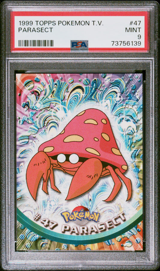1999 Topps Pokemon Tv #47 Parasect PSA 9
