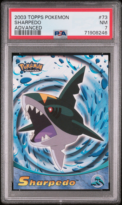 2003 Topps Pokemon Advanced #73 Sharpedo Advanced PSA 7