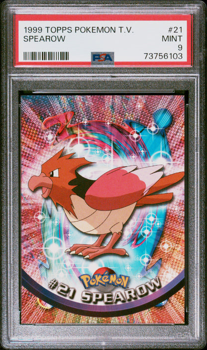 1999 Topps Pokemon Tv #21 Spearow PSA 9