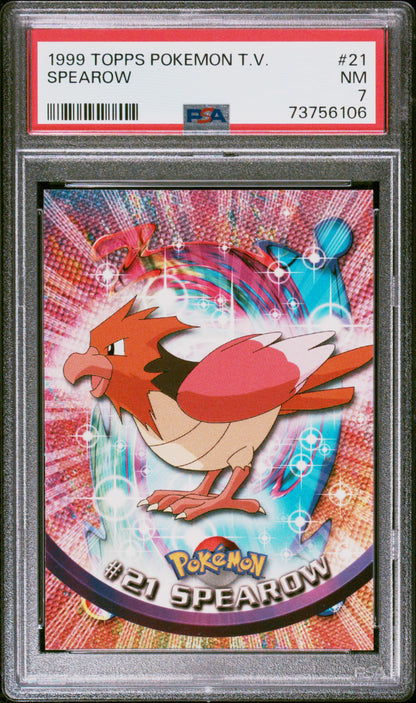 1999 Topps Pokemon Tv #21 Spearow PSA 7