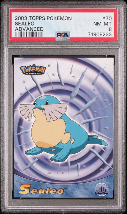 2003 Topps Pokemon Advanced #70 Sealeo Advanced PSA 8
