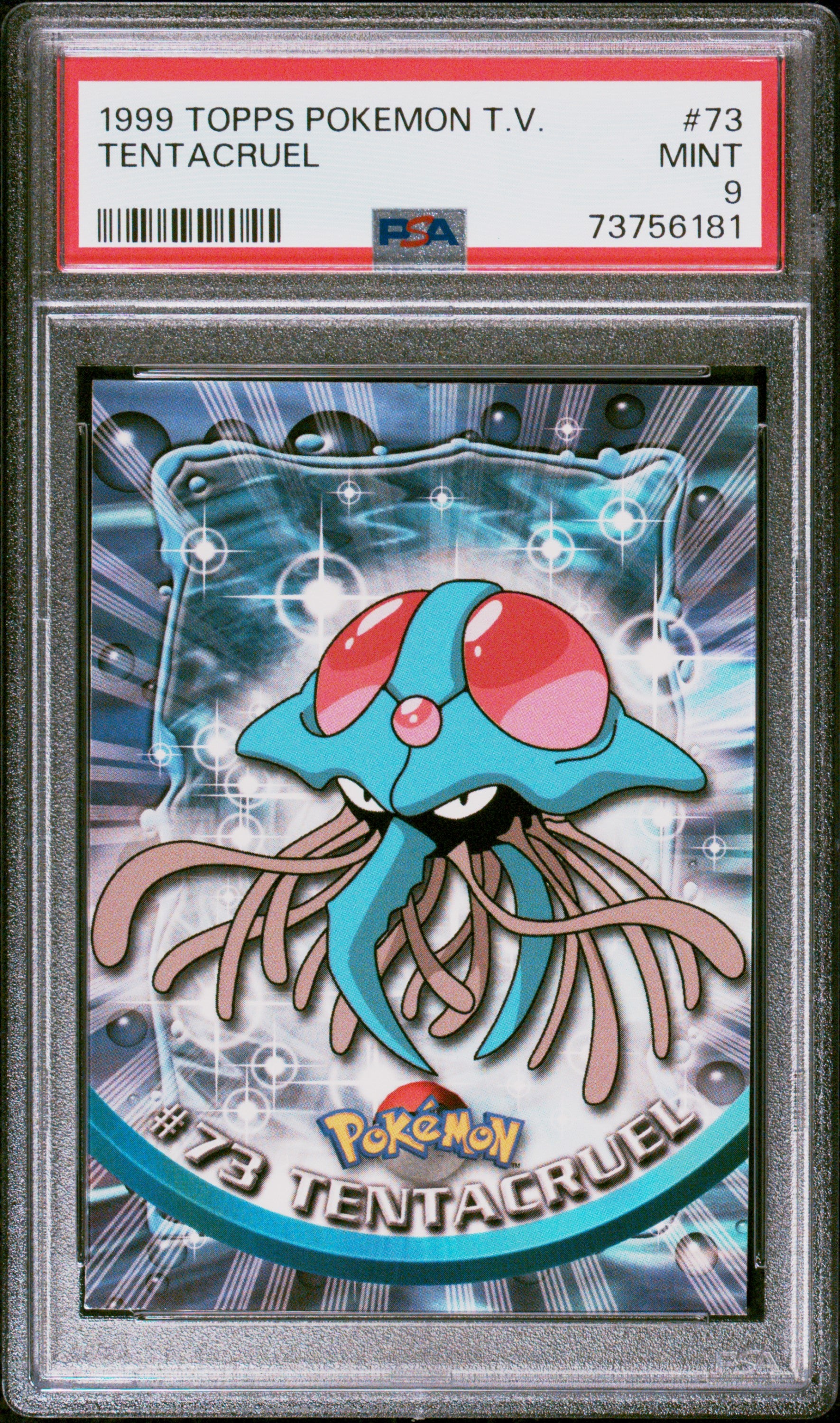 1999 Topps Pokemon Tv #73 Tentacruel PSA 9
