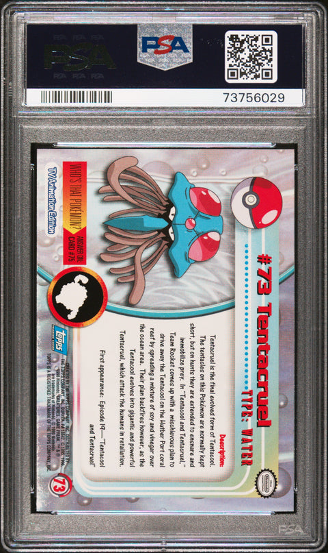 1999 Topps Pokemon Tv #73 Tentacruel PSA 9