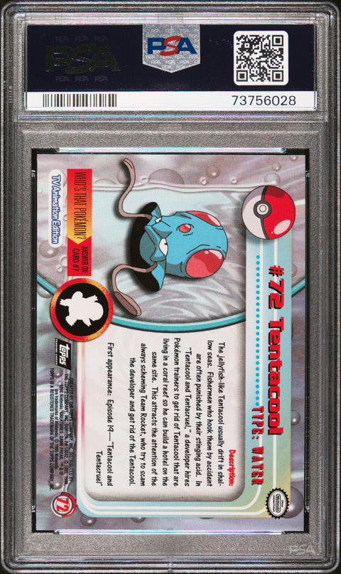 1999 Topps Pokemon Tv #72 Tentacool PSA 9