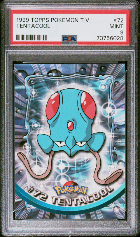 1999 Topps Pokemon Tv #72 Tentacool PSA 9
