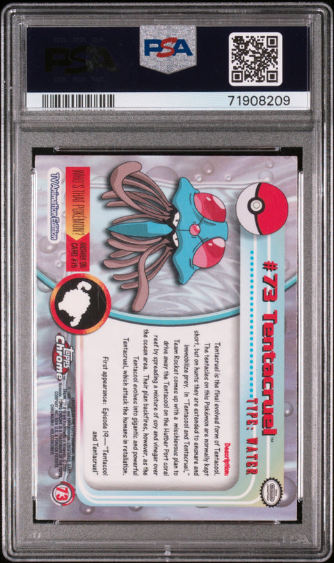 2000 Topps Chrome Pokemon T.V. #73 Tentacruel Pokemon T.V. PSA 6