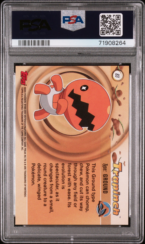 2003 Topps Pokemon Advanced #83 Trapinch Advanced-Foil PSA 8