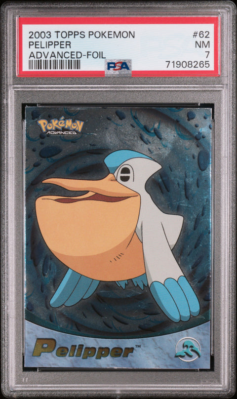 2003 Topps Pokemon Advanced #62 Pelipper Advanced-Foil PSA 7