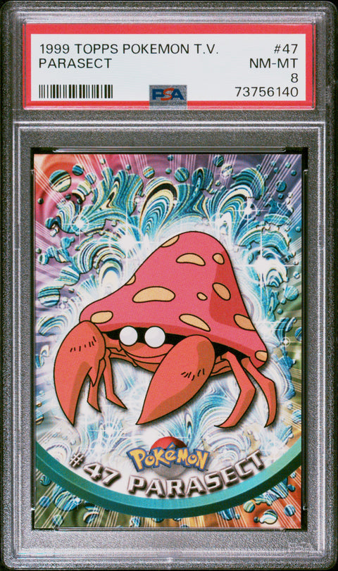 1999 Topps Pokemon Tv #47 Parasect PSA 8