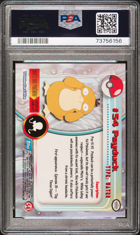 1999 Topps Pokemon Tv #54 Psyduck PSA 9