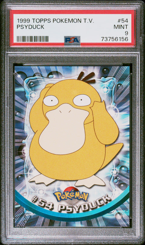 1999 Topps Pokemon Tv #54 Psyduck PSA 9