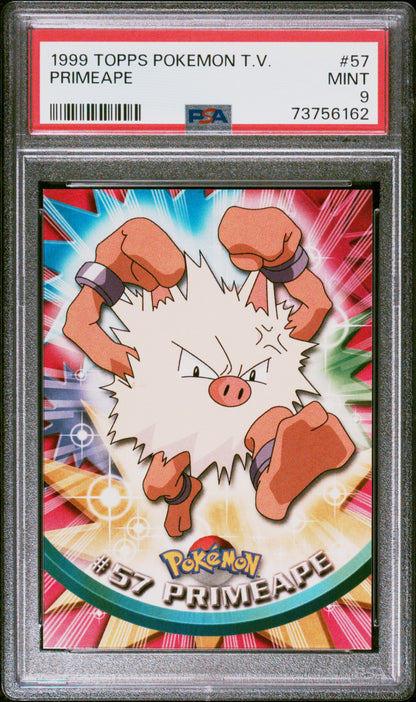 1999 Topps Pokemon Tv #57 Primeape PSA 9