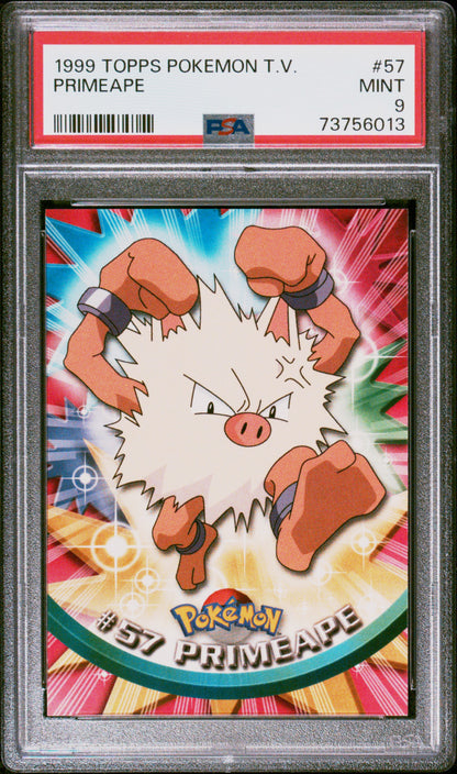 1999 Topps Pokemon Tv #57 Primeape PSA 9
