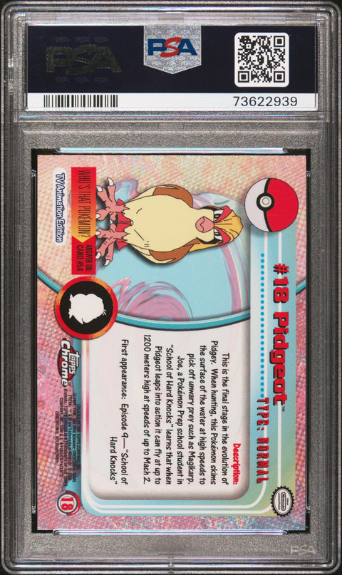 2000 Topps Chrome Pokemon T.V. #18 Pidgeot Pokemon T.V. PSA 10