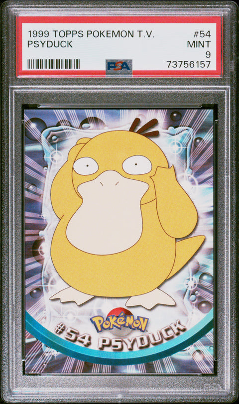 1999 Topps Pokemon Tv #54 Psyduck PSA 9