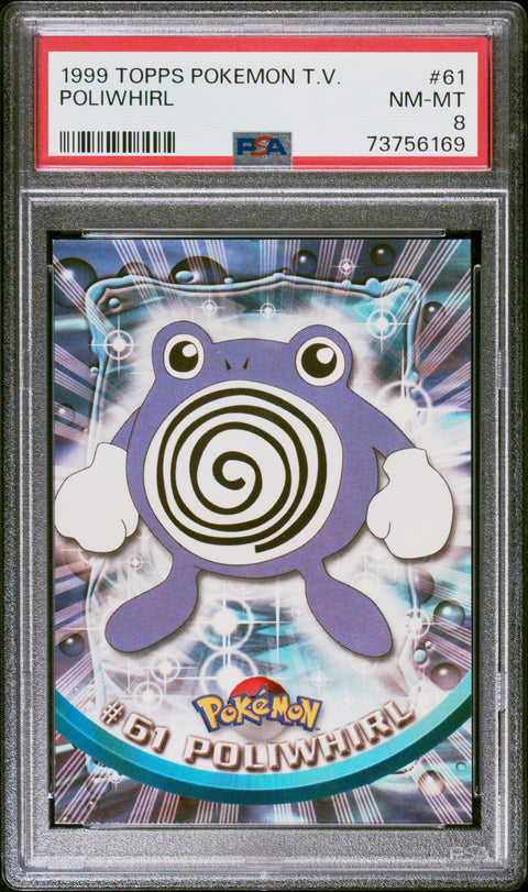 1999 Topps Pokemon Tv #61 Poliwhirl PSA 8