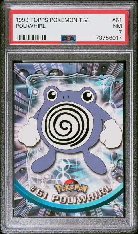 1999 Topps Pokemon Tv #61 Poliwhirl PSA 7
