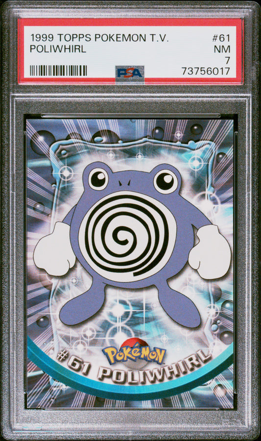 1999 Topps Pokemon Tv #61 Poliwhirl PSA 7