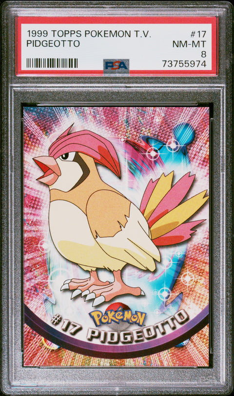 1999 Topps Pokemon Tv #17 Pidgeotto PSA 8