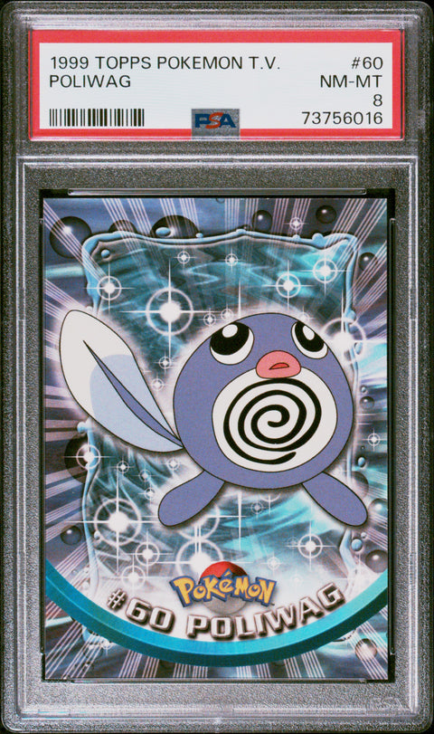 1999 Topps Pokemon Tv #60 Poliwag PSA 8