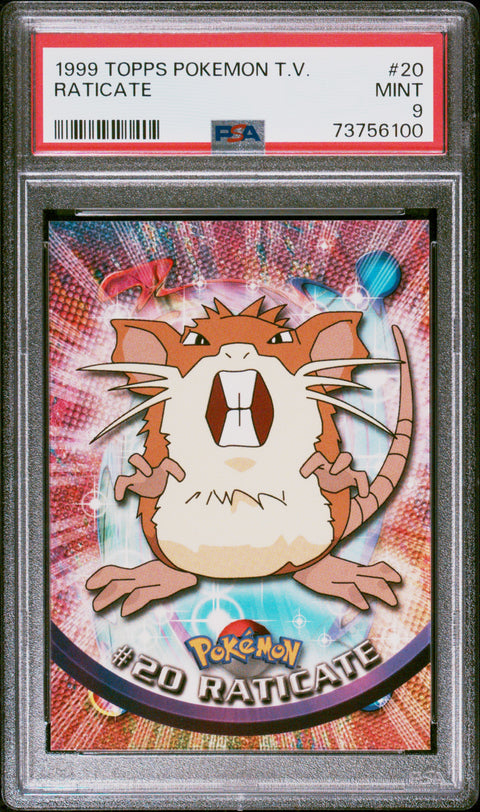 1999 Topps Pokemon Tv #20 Raticate PSA 9