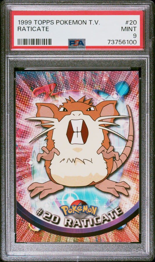 1999 Topps Pokemon Tv #20 Raticate PSA 9