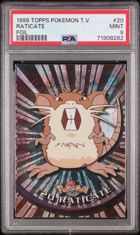 1999 Topps Pokemon Tv #20 Raticate Foil PSA 9
