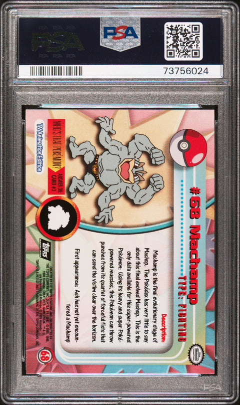1999 Topps Pokemon Tv #68 Machamp PSA 8