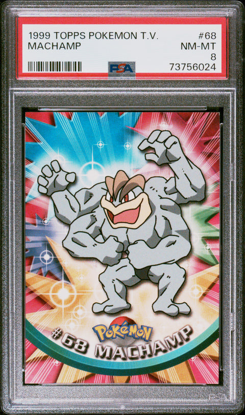 1999 Topps Pokemon Tv #68 Machamp PSA 8