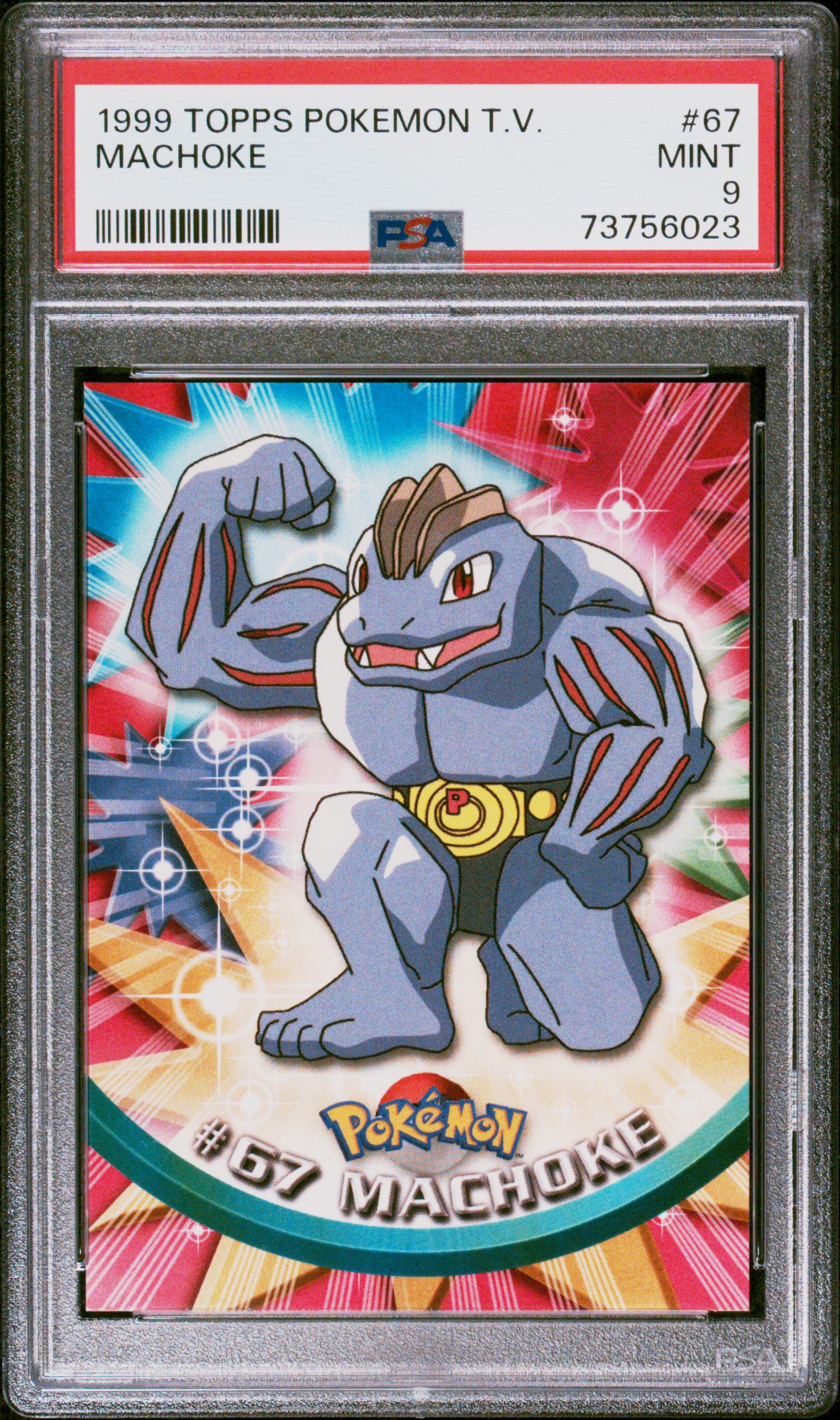 1999 Topps Pokemon Tv #67 Machoke PSA 9