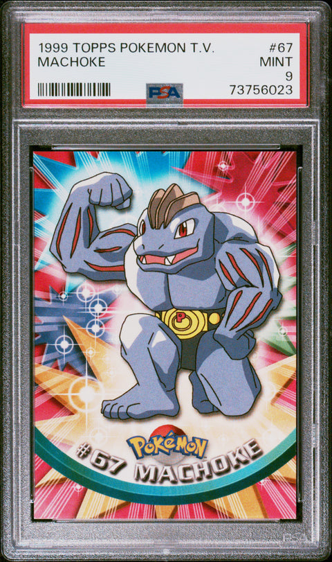 1999 Topps Pokemon Tv #67 Machoke PSA 9