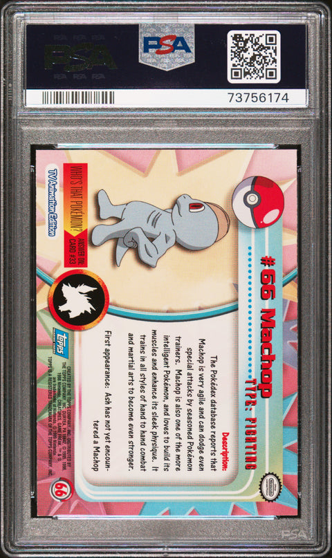 1999 Topps Pokemon Tv #66 Machop PSA 9