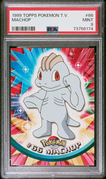 1999 Topps Pokemon Tv #66 Machop PSA 9