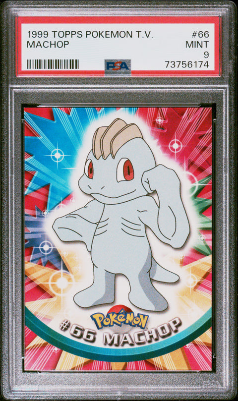 1999 Topps Pokemon Tv #66 Machop PSA 9