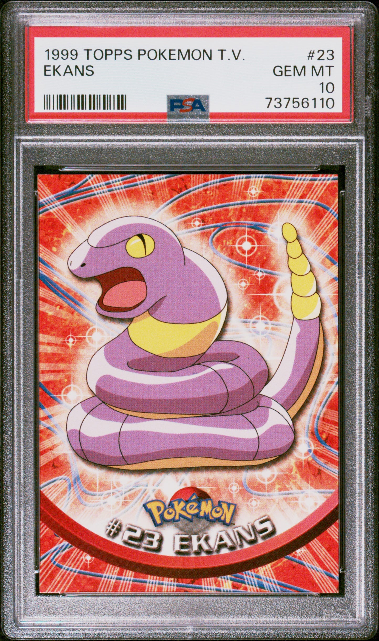 1999 Topps Pokemon Tv #23 Ekans PSA 10