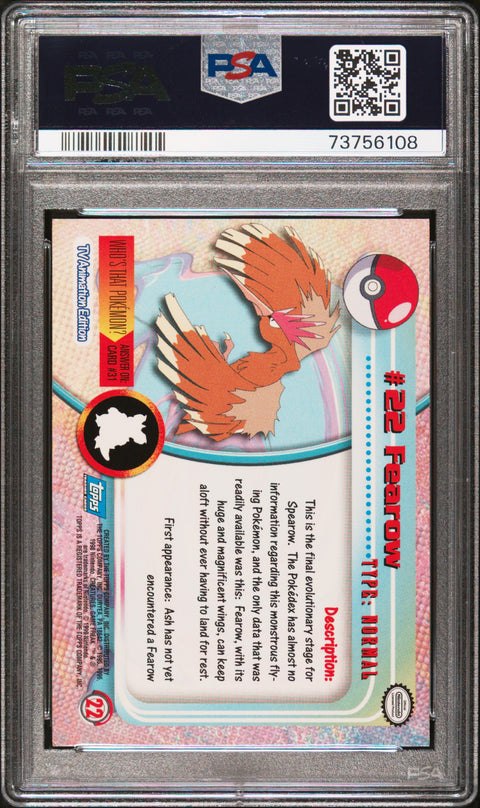 1999 Topps Pokemon Tv #22 Fearow PSA 8
